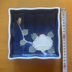 花柄 陶器製 角皿 プレート