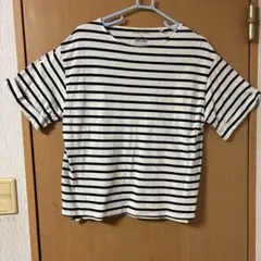 GLOBAL WORK 半袖Tシャツ ボーダー USAコットン Lのサムネイル