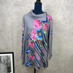 CASALINGA Tシャツ カットソー 長袖 ロング丈 ハイネック L