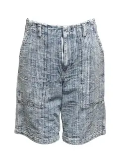 新品未使用 ZARAザラ デニムジャカードバミューダパンツ ハーフパンツ メンズ