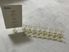 ウェディング　テーブルナンバースタンド　ハート型　ゴールド　結婚式