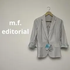【新品/洗える】m.f.editorial 七分袖 テーラードジャケット レース