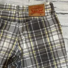 リーバイス502 Levi sチェック柄ショートパンツ30インチ中古