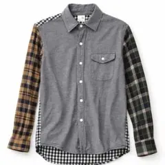 go slow caravan クレイジーパターン ネルシャツ チェック柄のサムネイル