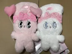 エスターバニー ハートバルーンぬいぐるみ クリームバニー リボンバニー 2体