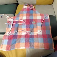 子供用エプロン habituel チェック柄