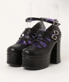 YOSUKE 厚底ベルティッドパンプス LL 24.5cm