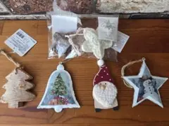サリュ salut! クリスマス オーナメント7点セット 木製 3COINS