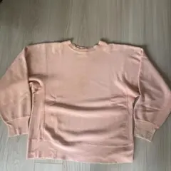 80s championリバースウィーブ サーモンピンク 無地 完全目無し L