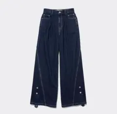 GU rokh コラボ ジーンズ Sサイズ ワイドデニム
