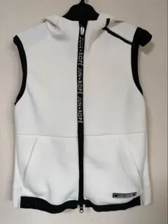 JUN&ROPE フード付きベスト ホワイト　Mサイズ