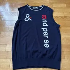 and per se アンパスィ ニットベスト ゴルフ メンズ