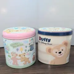 ディズニーシー　ダッフィーお菓子の缶2個セット