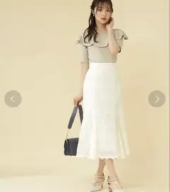 ボーダーレースマーメイドスカート