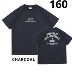 新品　半袖　Tシャツ　ダークグレー 160