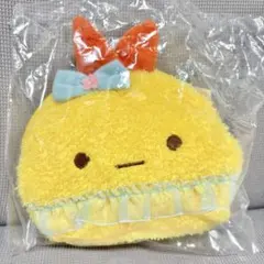 ファミマ限定 すみっコぐらし えびふらいのしっぽ もこもこフェイスポーチ