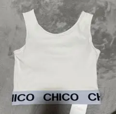 CHICO ロゴ入り キャミソール ホワイト