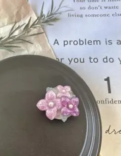 紫陽花のゴルフマーカー　ピンク系