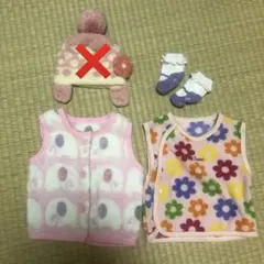 50〜70cm ベスト2枚 トランペット靴下 4点