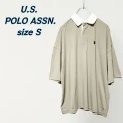 タグ付き！U.S. POLO ASSN.　オーバーサイズポロシャツ　ベージュS