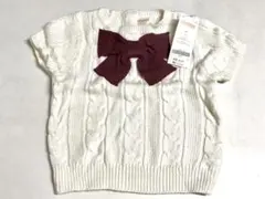 ジンボリー　半袖ニットトップス　新品、タグ付　★け9475