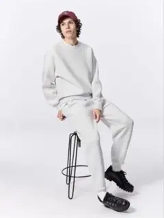 GU ヘビーウエイト　スウェットパンツ　ライトグレー　S