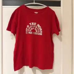 オールドネイビー クルーネック半袖Ｔシャツ プリント M 赤 綿 クリスマスのサムネイル