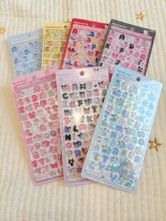 正規品 新品　サンリオ　文字　ボンボンドロップシールmoji 7種　sanrio