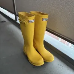 HUNTER トールレインブーツイエロー 黄色