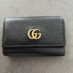 GUCCI GGマーモント レザー 6連キーケース ライトブルー - メルカリ