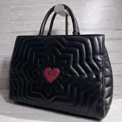 DOLCE&GABBANA ハンドバッグ クロシェ編み ブラック - メルカリ