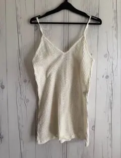 ZARA TRAFALUC ニットキャミソール ホワイト Sのサムネイル