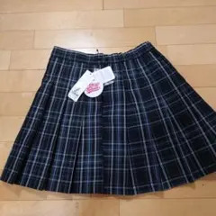 WEGO ブラックチェック プリーツスカート M