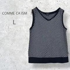 【COMME CA ISM】　タンクトップ　ノースリーブカットソー　ボーダーのサムネイル