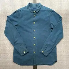 【再販品】MITTAN 綿高密度シャツ 藍×クチナシ サイズ4