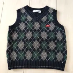 美品　familiar アーガイル柄 　セーター　ニット　ベスト