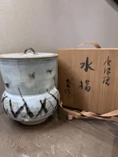 ♥とても古い　絵唐津　片口　水指　桐箱付き　古玩　骨董品 ♥とても古い 絵唐津 片口 水指 桐箱付き 古玩 骨董品 2025年