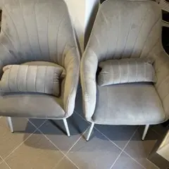 ダイニングチェア 2脚 白