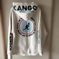 KANGOL ホワイト フード付きパーカー S