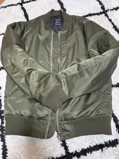 オリーブ色 ボンバージャケット L-Lサイズ