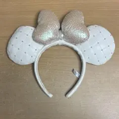 ディズニー　レザー　パール　カチューシャ