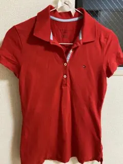 トミーヒルフィガー 半袖ポロシャツ レッド