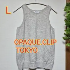 オペークドットクリップ タンクトップ ベージュ 40/L ニットのサムネイル