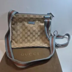 希少　GUCCI グッチ GGキャンバス シェリー ウェビング ショルダーバッグ