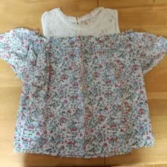 COLZA　オフショルダー　M 花柄　肩出しトップス