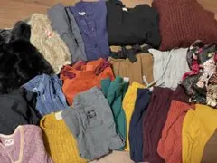 女の子服まとめ売り100㎝　トレーナー　ファーベスト　パンツ　スパッツワンピース