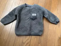 グレー フリース トレーナー ポケット付き ベビー80サイズ
