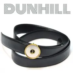 ダンヒル■ジャンク　レザーベルト ブラック　メンズ36/90 革　dunhill