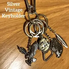 キーホルダー キーリング アメカジ カラビナ シルバー フック 鷲 バイカー