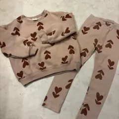 zara 110cm ハート柄 ピンク トレーナー